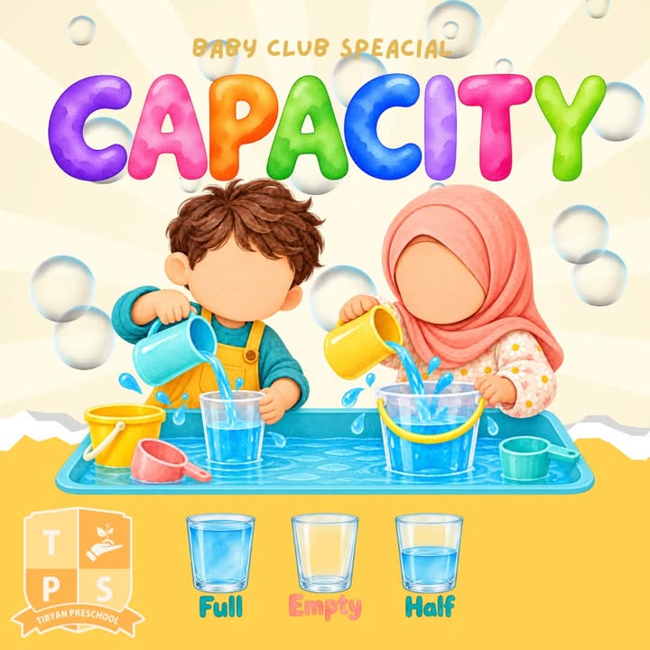 Baby Club little learners explore full and empty through hands-on measuring activities