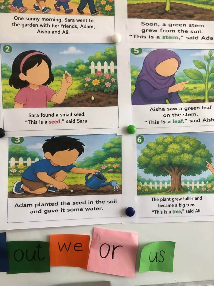 L2 learners explore sight words through tree stories and learn meaningful lessons about nature
