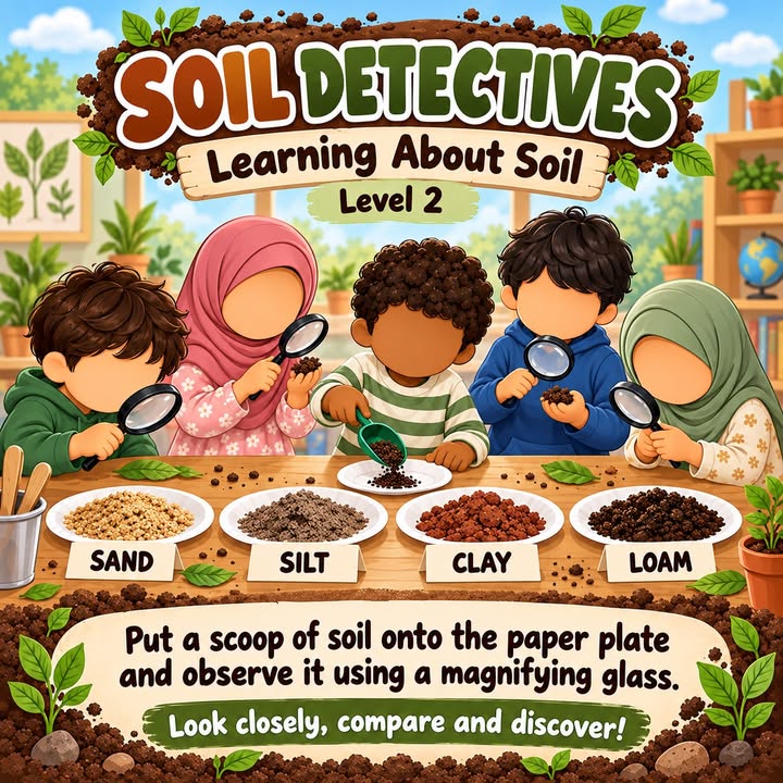 Young learners discover soil mysteries through hands-on exploration and observation